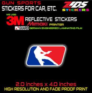 gun sports 3 3M reflective printed laminated sticker for cars motorcyle gadget etc zids stickers