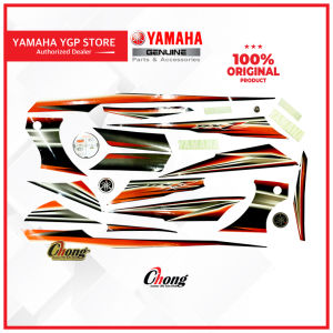 YAMAHA RXZ Catalyzer Hitam Oren Body Stripe/Sticker 5PV-FG000-01-P5 ( SMX ) Original HLY!