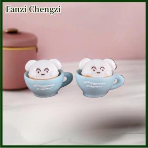 Fanzi 10 Pcs Dollhouse Miniatures Puppy Snow Top Coffee Mug Model Micro Landscape Ornaments Pretend Play Toys DIY Accessories Material