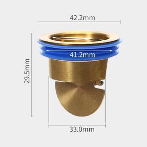 Nắp Bịt Cống Thoát Nước Ngăn Mùi Bằng Đồng Nguyên Khối Phễu Thoát Sàn Chống Côn Trùng Trong Nhà Vệ Sinh