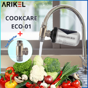 Bộ Lõi Lọc Nước Đầu Vòi Cookcare ECO-01 Chính Hãng Kháng Khuẩn Màu Đen Hàn Quốc + Adapter Phù Hợp Vòi Điều Chỉnh Nước - ARIKEL