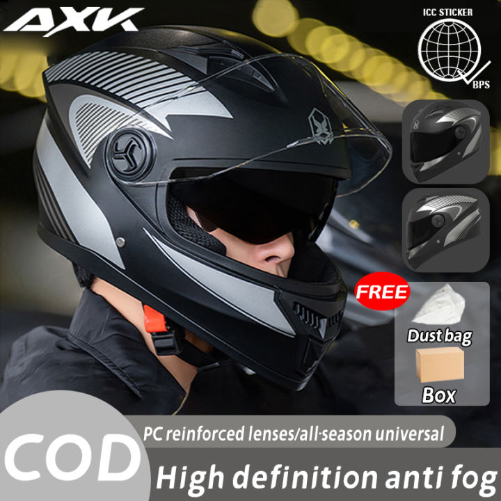 ON HAND!AXK 903 Full face helmet breathable and windproof goggles  motorcycle specific safety helmet Lazada PH