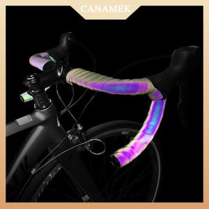 [CANAMEK] Cycling Bicycle Handlebar Tape Light Reflective Bike Bar Tape Wrap Pu Leather