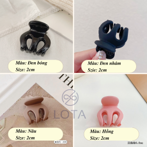 KẸP TÓC BẠCH TUỘC NHIỀU MÀU ĐỦ SIZE phụ kiện làm đẹp tóc tạo kiểu kẹp càng cua 3 răng đen hồng nâu cho nữ bé gái LOTA SHOP