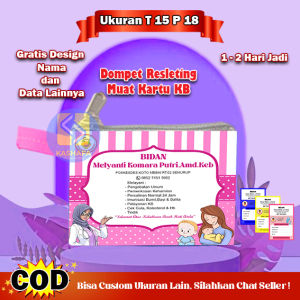 (45 PCS) Dompet KB Custom Free Nama /  souvenir bidan / Dompet kartu kebidanan / dompet bidan muat kartu /dompet ultah /souvenir dompet gratis desain nama dan foto/ Dompet Souvenir Klinik Bidan / Dompet KB Souvenir Bidan / Dompet Bidan Termurah Terlaris