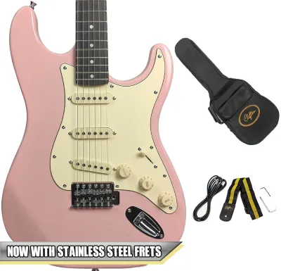 Clifton Stratocaster Pioneer Series - Electric Guitar w/ FREE Accessories