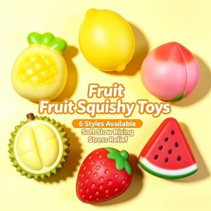 7 Styles Squishy Toys Mango/Peach/Banana Fruits Fidget Toys Slow Rebound Anxiety Relief Decompression Props Friends Gift