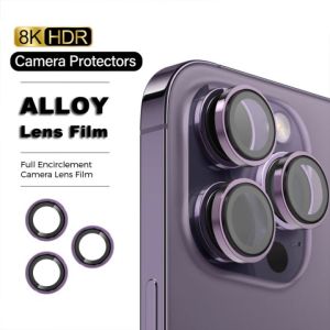 1 SET RING COLOR Camera Lens iPhone 15 14 13 12 11 PRO MAX 15+ Plus 14+ Plus 13 Mini 12 Mini 15 Promax 14 Promax 13 Promax Metal Tempered Glass Warna Pelindung Kamera Belakang Anti Gores Lens Lensa Cam Tempred Kaca Full Cover Screen Protector Glas 1Set