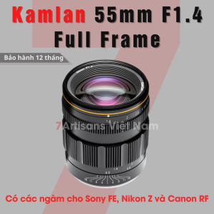 Ống kính Kamlan 55mm F1.4 Full-Frame - Lens chân dung xóa phông mù mịt cho Sony FE Nikon Z và Canon RF - Tặng kèm Hood
