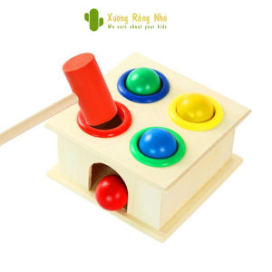 Đồ Chơi Hộp Đập Bóng Búa Gỗ Và 4 Bóng Cho Bé Xương Rồng Nhỏ