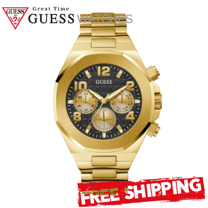 Guess Watches GW0489G2 Men s Gold Tone Case Gold Tone Stainless Steel Strap Watch Lazada