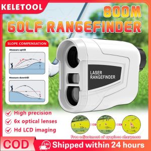 Golf Range Finder Laser Rangefinder 6X Magnification Multifunctional Rangefinder Slope Compensation Flag-Lock vibration Rechargeable Outdoor Hunting Rangefinder