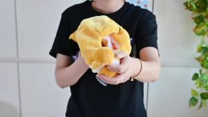 Pokemon cartoon Pikachu short ear hat cute winter protection hat caps for boy girl cosplay toys