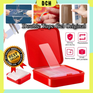 TERMURAHHH Sticker Double Tape Gel 2 Sisi 1 Box Isi 60pcs Isolasi Bening Double Tape Perekat Dinding