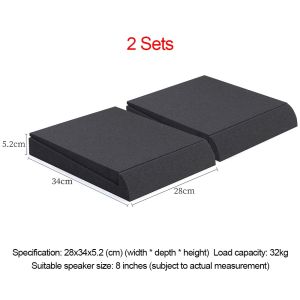 JACAUY 1/2Sets Remove Resonance Speakers Isolation Pad Hardened Sound-absorbing Shockproof Mat Durable Shock Absorbing Silent Sponge Pad Desktop Monitor Speaker