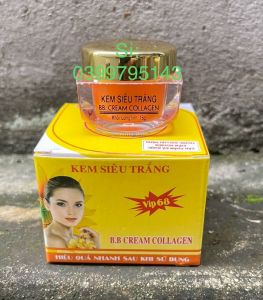 Kem Siêu Trắng Da Collagen Linh Chi Vàng Vip 15g