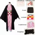 【Manila Ship】Nezuko Cosplay Demon Slayer Nezuko Costume For Kids Nezuko Shirt anime cosplay set kimetsu no yaiba. 