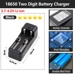 Universal 3.7V Li-ion Rechargeable Dual Battery Charger Pengecas Bateri Guna Semula