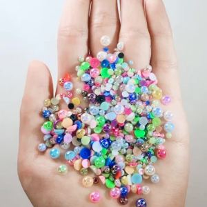 Premium Flat Back Half Round Imitation Pearls ABS No Peeling For Nail Art DIY Handcraft Decor