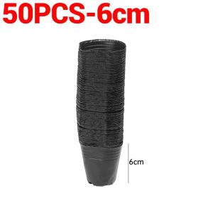 50/100PCS Thickened Plastic Flowerpot Seedling Bag with Holes Flower Plant Breathable Container Garden Vegetable Planting Pots