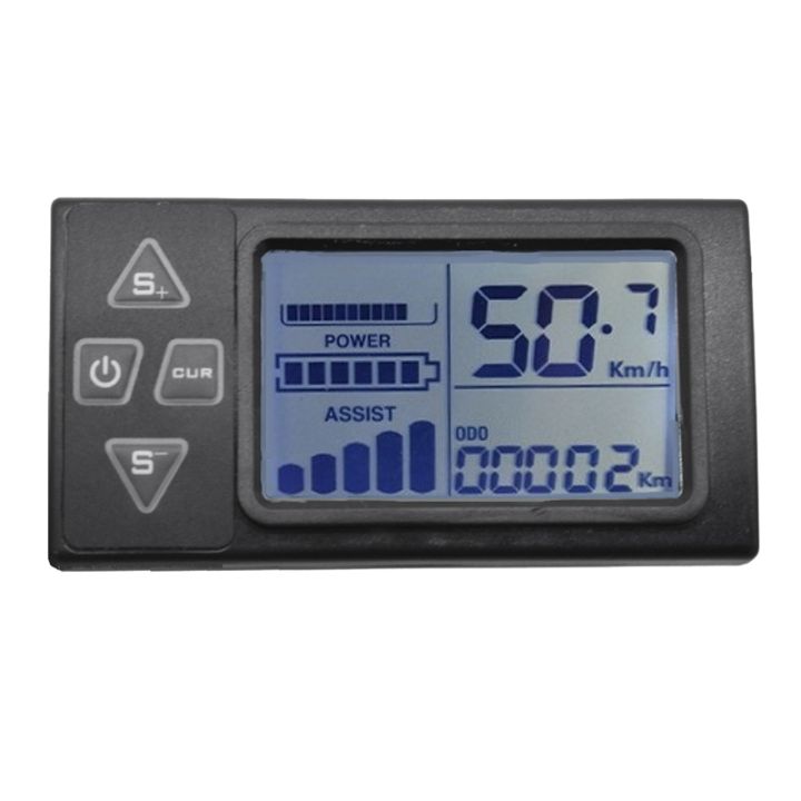 Ciclocomputer LCD Impermeabile Per Bici Elettrica – 24V 36V 48V 60V, Display Con Tachimetro E Contachilometri, Montaggio 31,8 O 22,2 Mm, Protocollo #2