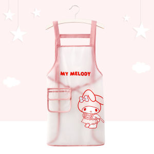 Kids Apron Kitchen Apron Boys Girls Waterproof Oil-proof TPU Apron Melody Cute Household Cover-ups