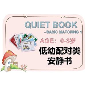 [QB001] 22 sets QUIET BOOK - Matching Game for age 0-3 Worksheet for Pre-school PDF version 0-3岁 低幼配对类 安静书 电子书