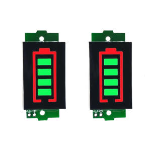 2Pieces Lithiums Capacity Displays Module For 1S 2S3S 4S 5S 6S 7S 8S LiBattery With Clear Green/Blue LED Readout