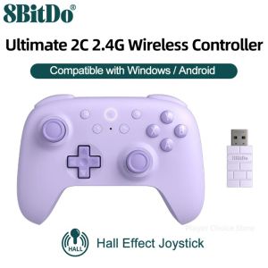 8BitDo Ultimate 2C Wireless Gaming Controller with Hall Effect Joysticks for Windows 10/11 Steam Raspberry Pi Android Control