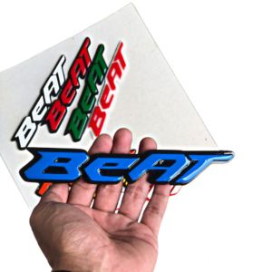 EMBLEM MOTOR BEAT VERSI LOKAL VARIASI HURUF TIMBUL 3D BAHAN FIBERGLASS