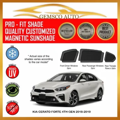 Kia Cerato Forte 4th Gen 2018 - 2021 ( 6 / 7pcs) Car Magnetic Sunshade / Boot Tray