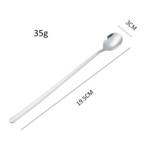 Muỗng Thìa Inox 304 Cán Dài - Uống Cà Phê Sinh Tố Cocktail-AENEA