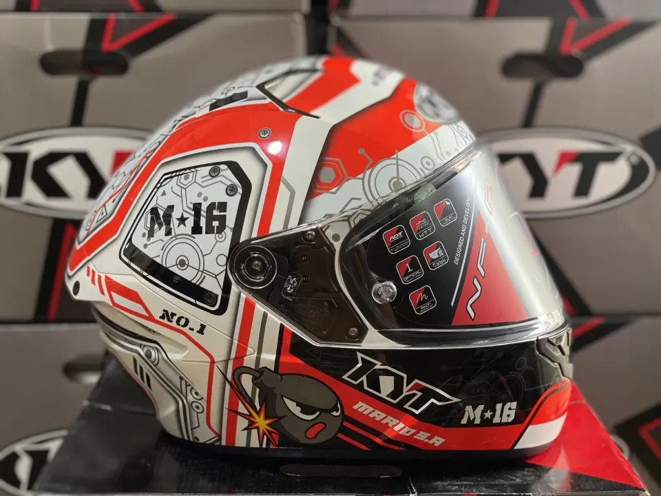 KYT NFR SUPER MARIO DUAL VISOR FULLFACE HELMET Full-Face