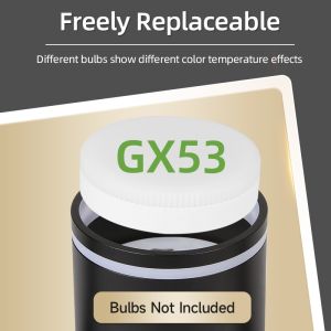 【Gift Bulb】CANMEIJIA Tricolor LED Downlight Outdoor/indoor Waterproof IP65 Replaceable GX53 Bulb 3 Colors Aluminum Ceiling Light Pin Light For Home Lighting Bathroom Balcony Living Room Bedroom