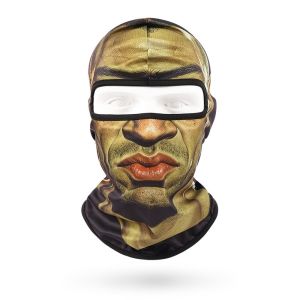 ZFZDR0LH Quick Dry Funny Face Sun Protection Breathable Realistic Balaclava Stylish Full Coverage Prank Face Hood Skiing