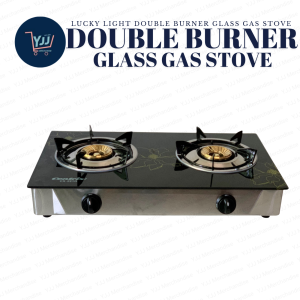DOUBLE BURNER GLASS GAS STOVE CX-221G