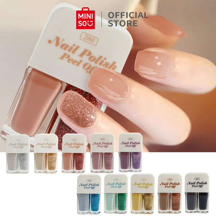 MINISO Kutek Peel Off 2IN1 Cat Kuku Halal Nail Polish Tidak Beracun