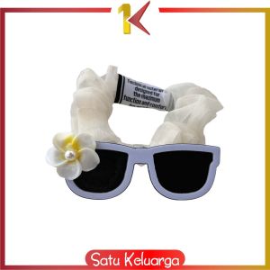 SK-C934 Ikat Rambut Wanita Motif Kacamata Kunciran Fashion Lucu / Kuncir Rambut Anak Perempuan Cepol Rambut Wanita Kekinian