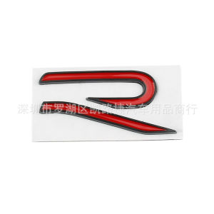 New R letter emblem for VW Volkswagen Golf 8 7 GTI Magotan MK8 Rear trunk logo Car body sticker Auto decoration Blue red black silver badge