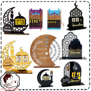 Eid Calendar Ornament Desktop Acrylic Felt Calendar Ramadan Countdown Ornament Tapestry Ornament Hari Raya Decor