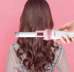 LIVING HOME Catokan Keriting Rambut 7875 Kekinian Minimalis Styling Rambut Curly Panas Dengan Cepat Panjang 34 Cm Warna Pink