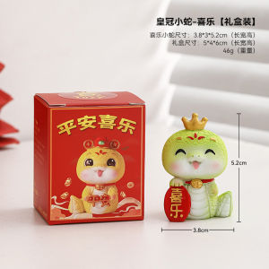 Chinese Snake Year Figurine 2025 CNY Storage Key Holder Candy Jewelry Earring Tray Wealth and Good Luck Charm Photo Props for Home Decor