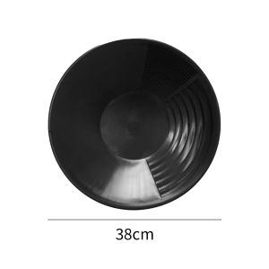 Gold Panning Plate 15inch Large Capacity Gold Pan Black Portable Gold Sifting Tray Plastic Gold Sieve Dish Practical Gold Filtrate Tool Manual Wash Gold Panning Equipment [COD][Ready Stock]