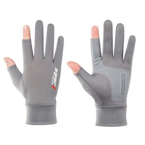 1 Pair Motorcycle Gloves Breathable Ice Silk Non-Slip Anti-UV Outdoor Sports Riding Gloves Protective Gloves Rider