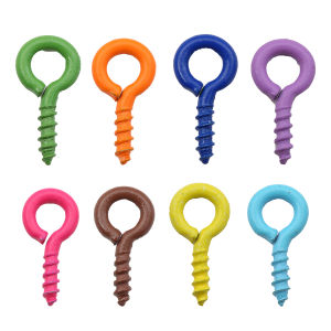 50/100PCS đầy màu sắc con cừu nhỏ mắt đinh vít Tiny Mini khoen vít móc khoen cho mặt dây chuyền đính cườm vít phát hiện phụ kiện trang sức