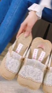[Free Shipping] New Spring And Summer Fisherman Sandals Lace Mesh Slip-On Shoes Easy-To-Wear Loafers