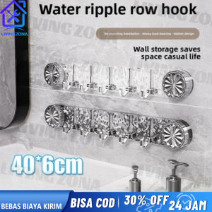 baju gantungan baju / hanger gantungan toilet serbaguna / gantungan handuk kamar mandi tempel 5 Kait Desain Mewah