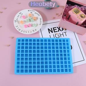 Heabety  126 khoang vuông kẹo Khuôn Silicone khuôn cho Kẹo cứng sô cô la ganache