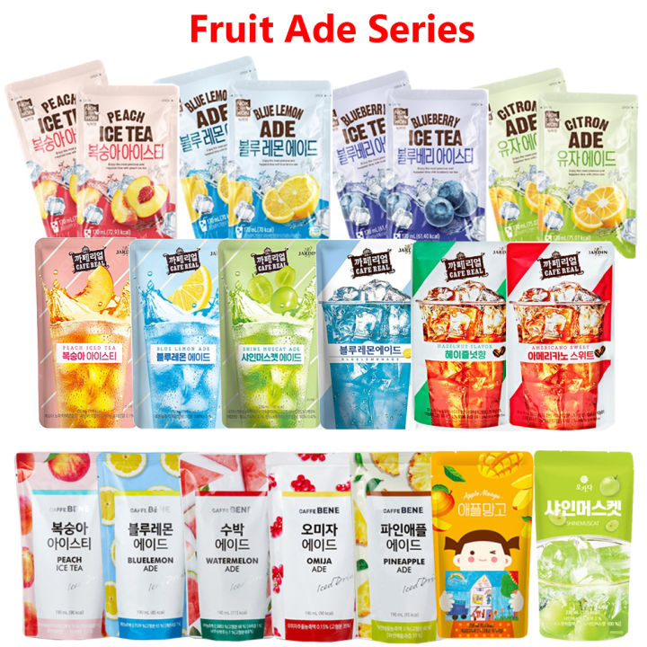 Korean Pouch Drinks Fruit Tea Ade 170ml Korean Drinks Korean Products
