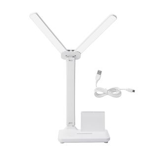 Double Head Adjustable Study Table Lamp Learning LED Desk Lamp USB Charging Lampu Meja Eye Protection Desk Light 学习台灯 护眼台灯